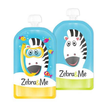 Zebra&Me kapsičky na opakované použitie 2ks potápač + zebra