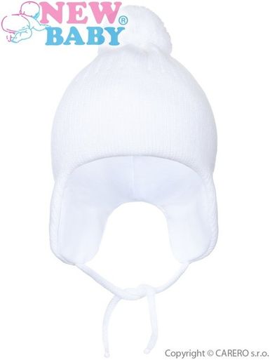 Zimná detská čiapočka New Baby - Biela