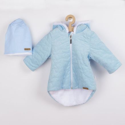Zimný dojčenský kabátik s čiapočkou Nicol Kids Winter modrý - Modrá